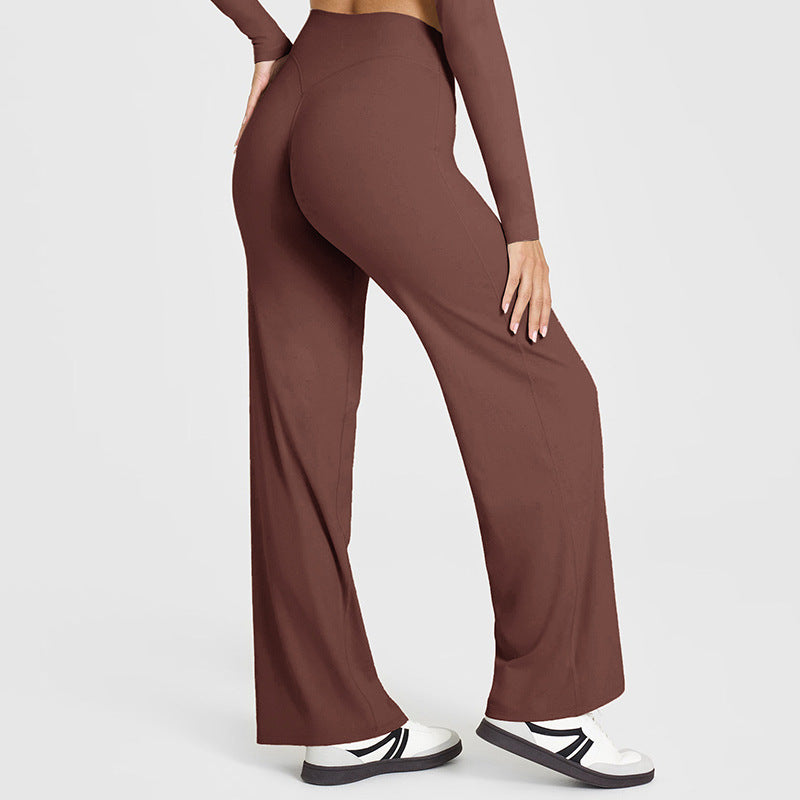 High Waist Straight Leg LeggingsWomen No Front Seam Workout Yoga PantSeamless Gym Wear flattering Confort Able PantsActivewear Bottoms Sweatpants