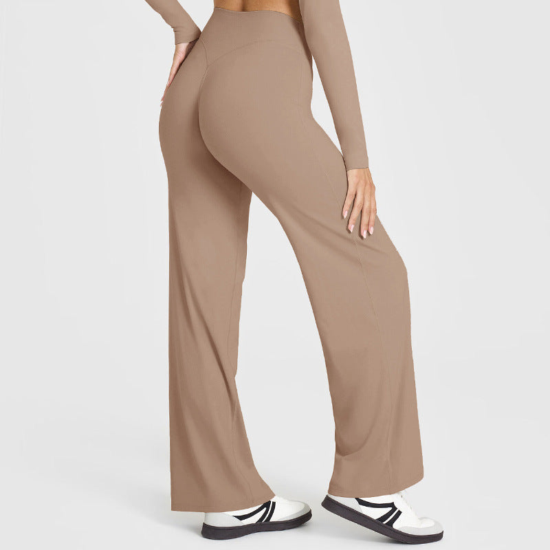High Waist Straight Leg LeggingsWomen No Front Seam Workout Yoga PantSeamless Gym Wear flattering Confort Able PantsActivewear Bottoms Sweatpants