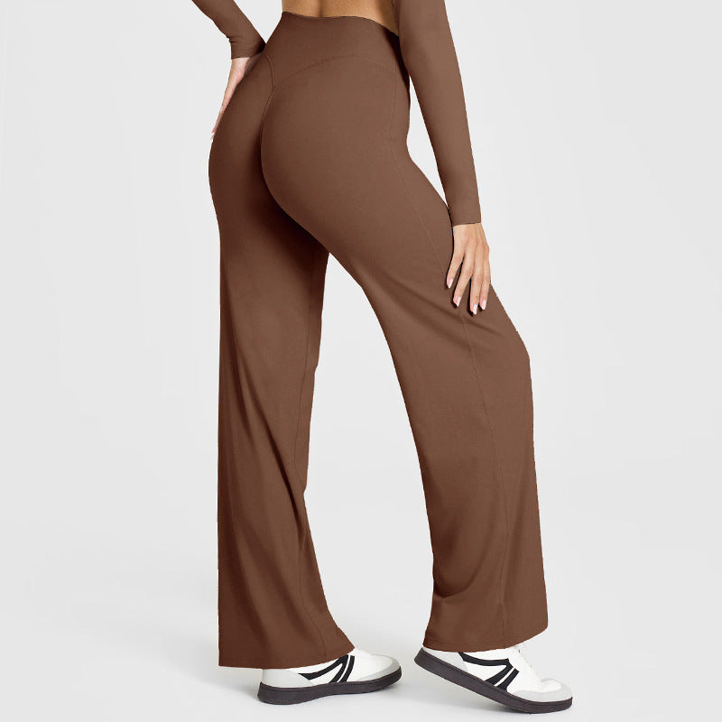 High Waist Straight Leg LeggingsWomen No Front Seam Workout Yoga PantSeamless Gym Wear flattering Confort Able PantsActivewear Bottoms Sweatpants