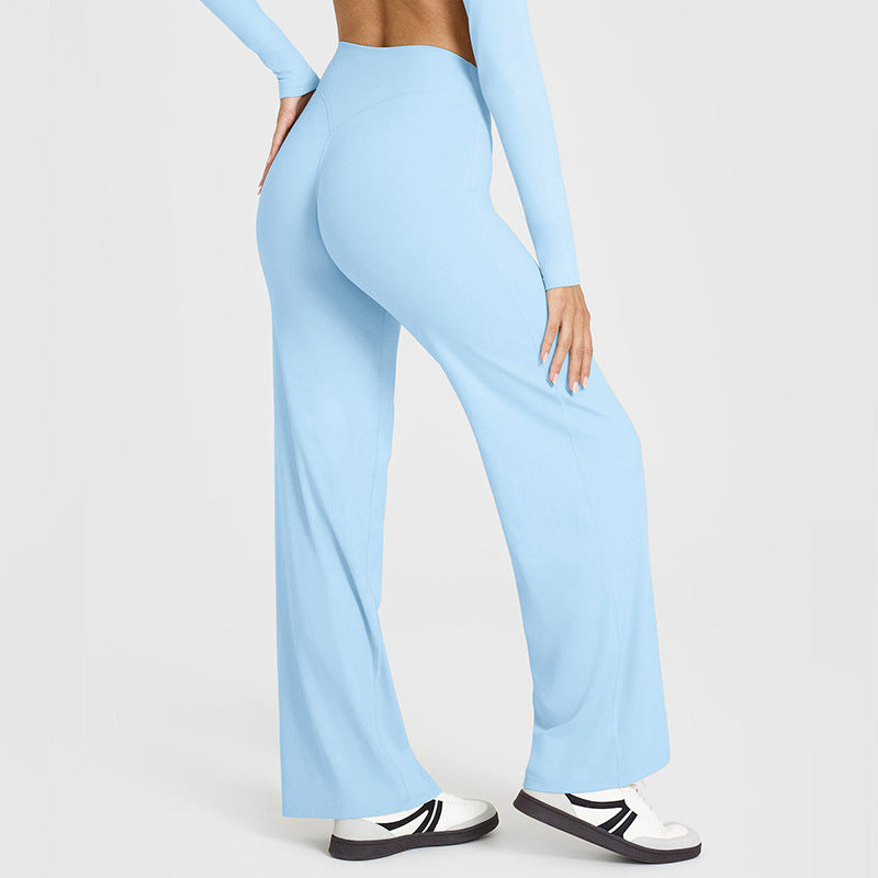 High Waist Straight Leg LeggingsWomen No Front Seam Workout Yoga PantSeamless Gym Wear flattering Confort Able PantsActivewear Bottoms Sweatpants