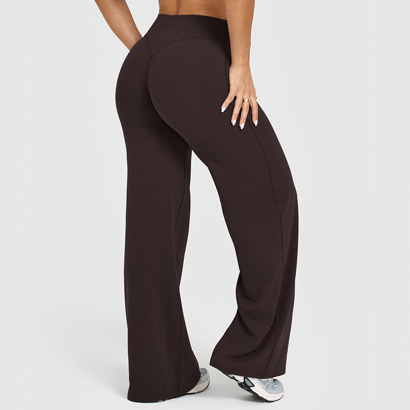 High Waist Straight Leg LeggingsWomen No Front Seam Workout Yoga PantSeamless Gym Wear flattering Confort Able PantsActivewear Bottoms Sweatpants