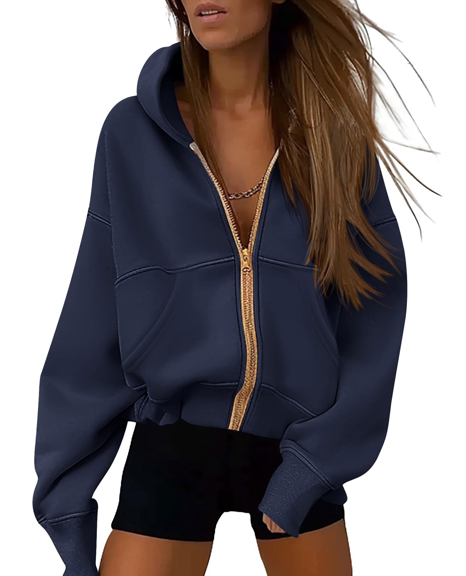 Golden Cozy Zip Hoodie